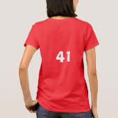 T-shirt 41e Anniversaire Quarante et un Rouge sur mesure â (Dos)