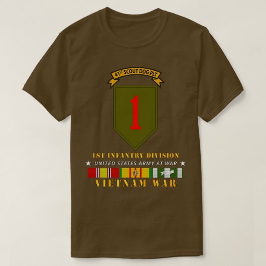 T-shirt 41e Peloton de chiens scout 1re Division d'infante (Design devant)