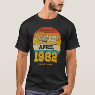T-shirt 41st Birthday En avril 2023 Awesome Since 1982