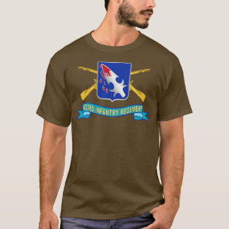 T-shirt 423e Régiment d'infanterie DUI w Br Ribbon X