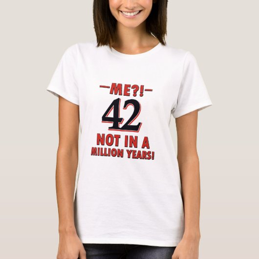 T-shirt 42 conceptions d'anniversaire (Devant)
