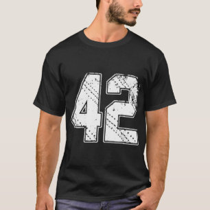 T-shirt #42 Jersey de baseball numéro 42 Vintage rétro 