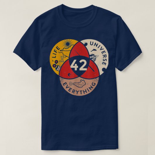 T-shirt 42 Réponse à l'univers de la vie et à la science d (Design devant)