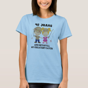 T-shirt 42e anniversaire de Mariage Cadeau pour elle