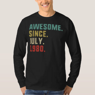 T-shirt 42e anniversaire Hommes stupéfaits depuis juillet