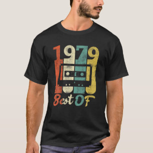 T-shirt 42E Anniversaire vintage Cassette 1979 Meilleur De