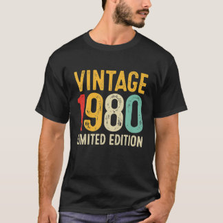 T-shirt 42e cadeau d'anniversaire 42 ans Vintage 1980