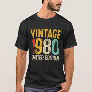 T-shirt 42e cadeau d'anniversaire 42 ans Vintage 1980