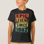 T-shirt 43 ans Anniversaire 1982 Epic Legend 43e anniversa (Devant)