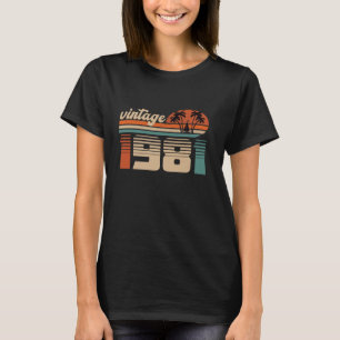 T-shirt 43 Ans Vintage Né En 1981 Retro 43e Naissance