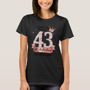 T-shirt 43 & Fabulous I Rose Et Groupe Blanc Candid