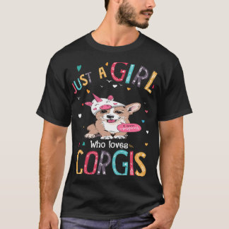 T-shirt 43 Juste Une Fille Qui Aime Le Corgi