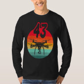 T-shirt 43e Anniversaire I Télécommande Rétro Drones Avec (Devant)