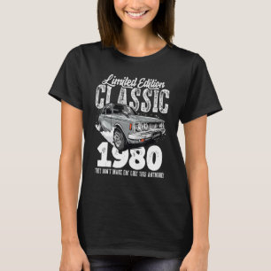 T-shirt 43e anniversaire Vintage voiture classique 1980 B