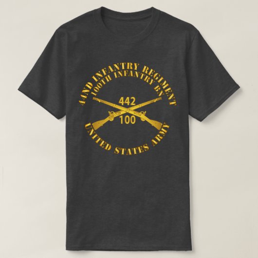 T-shirt 442e régiment d'infanterie 100e bataillon d'infant (Design devant)