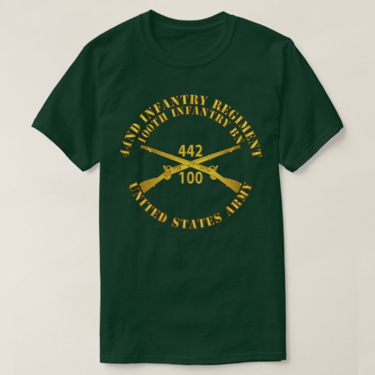 T-shirt 442e régiment d'infanterie 100e bataillon d'infant (Design devant)