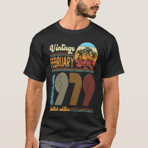 T-shirt 44 Anniversaire Vintage Février 1979 Femmes