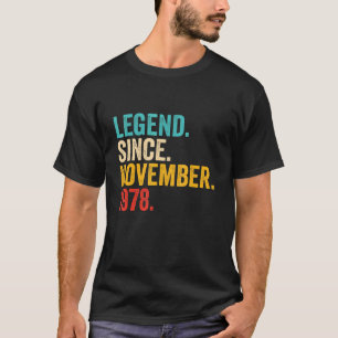 T-shirt 44 Ans 44e Anniversaire Légende depuis novembre