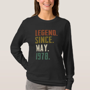 T-shirt 44 Ans Légende depuis mai 1978 44e anniversaire