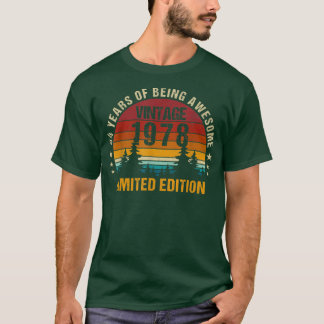 T-shirt 44 ans Vintage 1978 Limited Edition 44e Birt