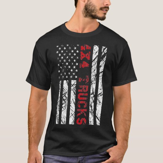T-shirt 44 camions American Flag Premium (Devant)