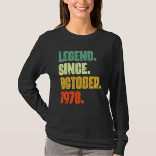 T-shirt 44 Years Old Legend Since October 1978