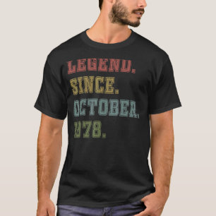 T-shirt 44 Years Old Legend Since October 1978
