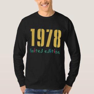 T-shirt 44e anniversaire Dames Mens 44 ans 1978 Don 6