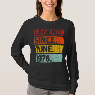 T-shirt 44e anniversaire Légende depuis juin 1978 44 ans