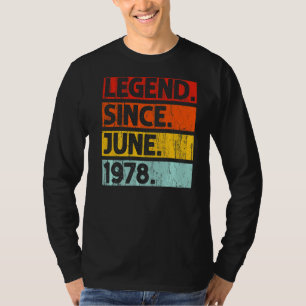 T-shirt 44e anniversaire Légende depuis juin 1978 44 ans