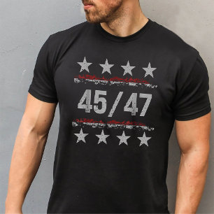 T-shirt 45 47 Trump remporte le président États-Unis Drape