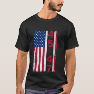 T-shirt 45 47 Trump Vintage USA Drapeau 2025 Président Don