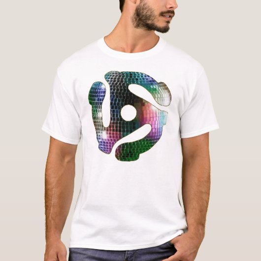 T-shirt 45 adaptateur record - boule de miroir (Devant)
