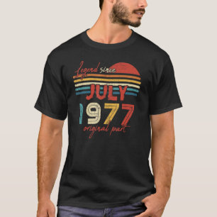 T-shirt 45 Anniversaire Légende depuis juillet 1977 Partie