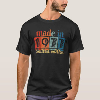 T-shirt 45 Ans 45 Cadeaux Anniversaires Fabriqués En 1977 