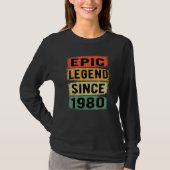 T-shirt 45 ans Anniversaire 1980 Epic Légende 45e annivers (Devant)