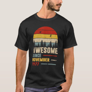 T-shirt 45 Ans Awesome Depuis Novembre 1977 45th Bir
