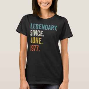T-shirt 45 ans de légende depuis juin 1977 45e anniversair