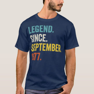 T-shirt 45 Ans Légende depuis septembre 1977 45e Birt