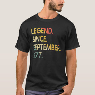 T-shirt 45 Ans Légende depuis septembre 1977 45e Birt