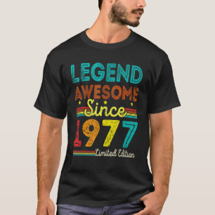 T-shirt 45 Ans Légende Vintage Awesome depuis 1977 45t