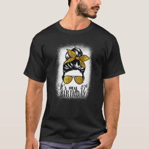 T-shirt 45 Ans Messy Bun Son 45e Anniversaire Mothe