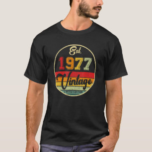 T-shirt 45 ans Vintage 1977 45e B Jour 1