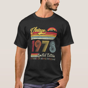 T-shirt 45 ans Vintage 1978 45e anniversaire 2