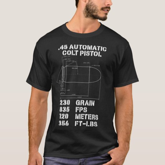 T-shirt 45 Dimensions ACP (Devant)