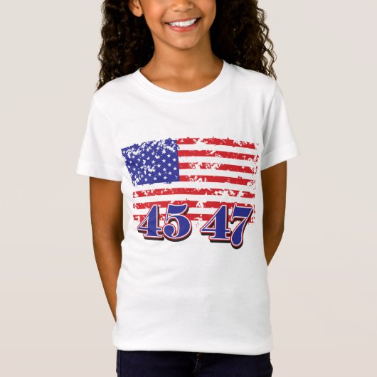 T-Shirt 45 et 47 Président Trump (Devant)