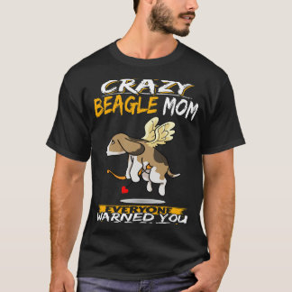 T-shirt 45 Je suis la mère Beagle folle