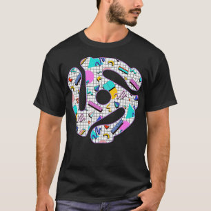 T-shirt 45 Motifs de l'adaptateur de disque 90s