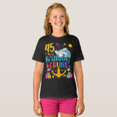 T-shirt 45e anniversaire Croisière B-Day Fille (Devant entier)