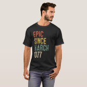 T-shirt 45e anniversaire Epic depuis mars 1977 45 ans (Devant entier)
